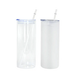 Presale USA_25oz Frosted Sublimation Glass tumblers with slide lids_USPNY