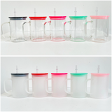 RTS USA__17oz blank sublimation Glass mugs with colorful PP lids_USPNY