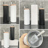 20oz Mirror Copper underneath Powder Coated Stainless Steel Straight Skinny tumblers for laser engraving_CNPNY