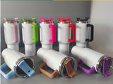 40oz H1.0 White Sublimation Tumblers With Colored Handles_CNPNY