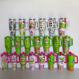 40oz Grinch Tumbler Stainless Steel Coffee Quencer Tumblers With Grinch Design Tumblers for Holiday Gifts_CNPNY