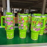 40oz Grinch Tumbler Stainless Steel Coffee Quencer Tumblers With Grinch Design Tumblers for Holiday Gifts_CNPNY