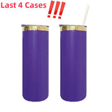 💜 20oz Mirror Gold Underneath Dark Purple Colors Powder Coat Straight Tumblers 25pcs Pack_CNPNY