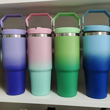 30oz Ombre Gradient Colors Flip Straw Kids Tumblers 25pcs For Laser Engraving_CNPNY