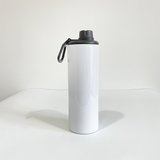RTS USA_25pcs 20oz White Sublimation Water Bottles Double Lids_USPNY
