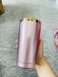 20oz/30oz Rose Gold Color Mirror Gold Underneath Sublimation Skinny/Flip Straw Tumblers _CNPNY