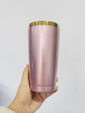 20oz/30oz Rose Gold Color Mirror Gold Underneath Sublimation Skinny/Flip Straw Tumblers _CNPNY