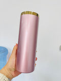 20oz/30oz Rose Gold Color Mirror Gold Underneath Sublimation Skinny/Flip Straw Tumblers _CNPNY