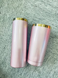 20oz/30oz Rose Gold Color Mirror Gold Underneath Sublimation Skinny/Flip Straw Tumblers _CNPNY