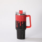 👻🎃40oz Halloween Blood Red Multiple Designs Bling Rhinestone Tumblers 20pcs_CNPNY