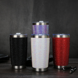 20oz Coffee Mugs Tapered Shape Bling Rhinestone Tumblers 25pcs Pack_CNPNY