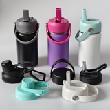 12oz Powder Coat Leak Proof Flip Straw Lids Kids Water Bottles 25pcs For Laser Engraving_CNPNY
