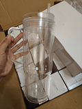 Presale USA_40oz Acrylic Snow Globe Tumbler Bottle Cup Pre-drilled Plastic Snowglobe Mugs 20pcs_USPNY