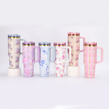 🌸🌸14oz/40oz Love Shack Fancy Collab🎀🎀 Mirror Gold Underneath Blank Quencher Tumblers_CNPNY