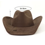 Western Cowboy Faux Suede Fabric Blank Hat Unisex Rolled up Caps 30pcs For Laser Engraving_CNPNY