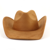 Western Cowboy Faux Suede Fabric Blank Hat Unisex Rolled up Caps 30pcs For Laser Engraving_CNPNY