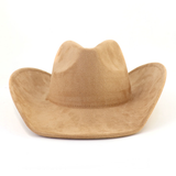 Western Cowboy Faux Suede Fabric Blank Hat Unisex Rolled up Caps 30pcs For Laser Engraving_CNPNY