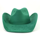 Western Cowboy Faux Suede Fabric Blank Hat Unisex Rolled up Caps 30pcs For Laser Engraving_CNPNY