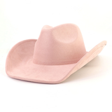Western Cowboy Faux Suede Fabric Blank Hat Unisex Rolled up Caps 30pcs For Laser Engraving_CNPNY