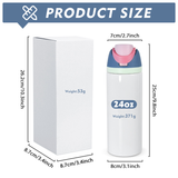 16oz/24oz Blank Sublimation Flip Straw Owala Style Kids Water Bottles 25pcs_CNPNY
