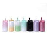 16oz Ombre Solid Colors Shimmer Stainless Steel Metal Can Tumblers for Sublimation and Laser Engrvaing_CNPNY