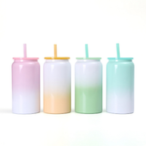 16oz Ombre Solid Colors Shimmer Stainless Steel Metal Can Tumblers for Sublimation and Laser Engrvaing_CNPNY