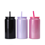16oz Ombre Solid Colors Shimmer Stainless Steel Metal Can Tumblers for Sublimation and Laser Engrvaing_CNPNY