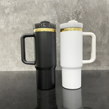 RTS USA_30oz Brushed Gold underneath Powder Coat Travel Tumblers 20pcs for laser engraving_USPNY