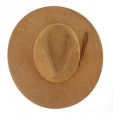 Multiple Style 9.5cm Flat Brim Suede Hats Western Cowboy Faux Suede Fabric Blank Hat Unisex Rolled up Caps For Laser Engraving_CNPNY