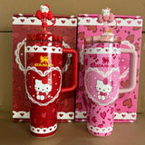 😻🎀40oz Glow in Dark Hello Kitty Design Valentine's Day Gift Tumblers with Gift Box_CNPNY