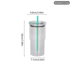 17oz Acrylic Snow Globe Cups Plastic Double Wall Tumbler with Pre Drilled Hole and Plug 20pcs_CNPNY