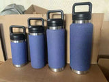 China to Canada_12oz/18oz/26oz/36oz Textured Powder Coat Sports Lids Water Bottles 25pcs For Laser Engraving_CNPNY