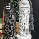 RTS USA_ 24oz Owala Stye Powder Coat Water Bottles 25pcs For Laser Engraving_USPNY