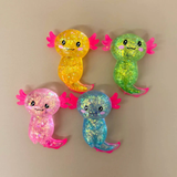 96pcs Axolotl Squishy Stress Relief Toy Glitter Fidget Toys Cute Malt Sugar Axolotl Toy Fidget Toys Adults Fidget Toys for Kids Youth Adult_CNPNY