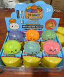 Presale USA_72pcs 8.5cm Pectin Glitter Dumpling Squishy Mystery Box Colorful Soft Squeeze Decompression Dumpling Squishy Toys with Steamer_USPNY