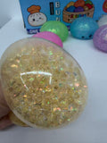 72pcs 8.5cm Beads Glitter Dumpling Squishy Toys Gel-Filled Squishy Toys with Beads Sparkling Stress Relief Sensory_CNPNY