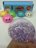 72pcs 8.5cm Beads Glitter Dumpling Squishy Toys Gel-Filled Squishy Toys with Beads Sparkling Stress Relief Sensory_CNPNY