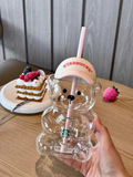 🐻🍓24pcs New Starbucks Bearista Bear Cup Tumblers Strawberry Topper Baseball cap_CNPNY