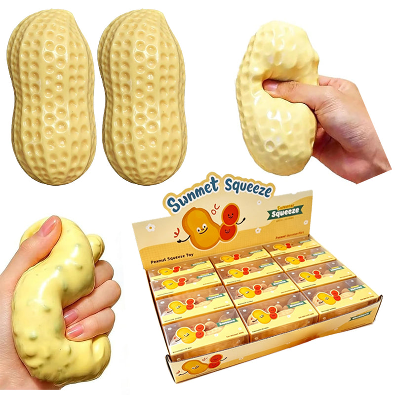 Presale USA_72pcs Crunchy Peanut Squishy Toys Slowing Rising Crunchy Squishy Stress Ball Soft Durable TPR Material_USPNY