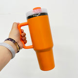 🍬🎃14oz/40oz Black Mirror Underneath Halloween Colors Powder Coat Tumblers for Laser Engraving_CNPNY
