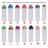 16oz/24oz/32oz Blank Sublimation Flip Straw Owala Style Kids Water Bottles 25pcs_CNPNY