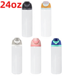 Presale USA_24oz White Blank Sublimation Owala Style Water Bottles 25pcs_USPNY
