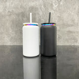 RTS USA_16oz🌈Rainbow Underneath Laser Engraving Stainless Steel Can Tumblers Metal Beer Cans_USPNY