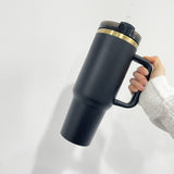 Presale USA_40oz Black Regular Gold underneath Powder Coat Quencher Tumblers for Laser Engraving_USPNY