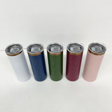 🖤💙❤️20oz Brushed Copper Plate Powder Coat Straight Skinny Tumblers 25pcs for Laser Engraving_CNPNY