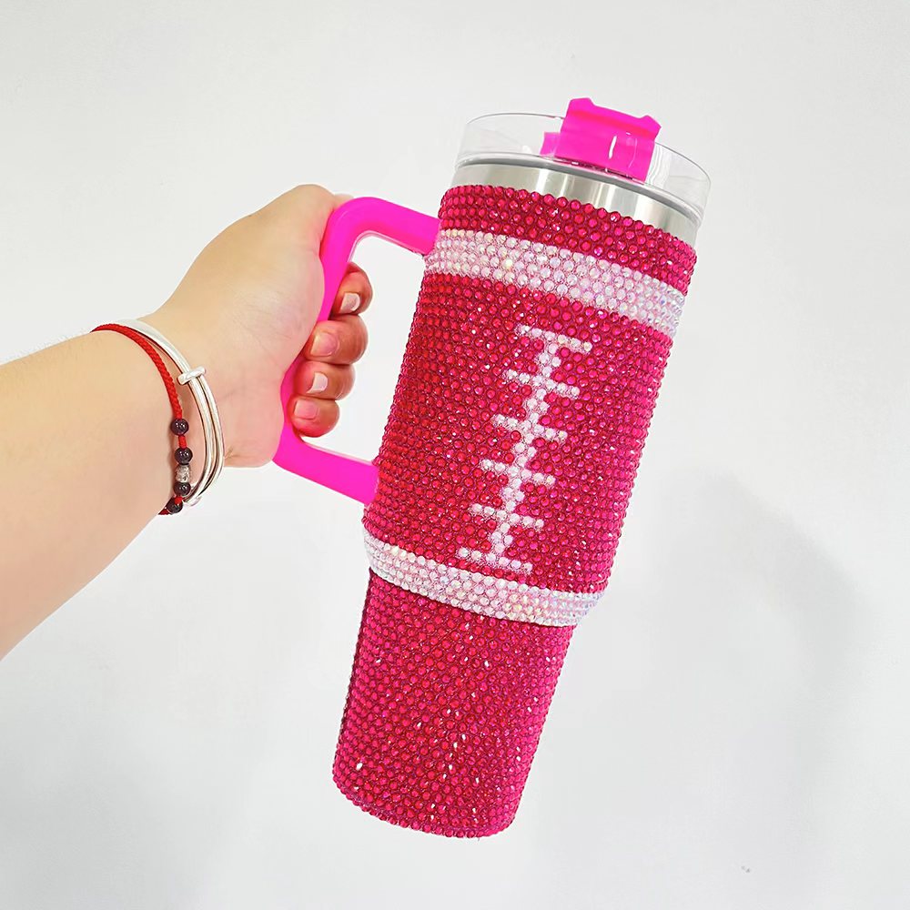 Football Straw Topper Tip Cover – Glamorous Glitzy Bling Boutique