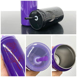 Presale USA_💜🖤16oz Purple Black Blank Sublimation Stainless Steel Can Tumblers 25pcs_USPNY