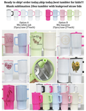 Presale USA_20oz Leak Proof Straw Lids Blank Sublimation Kids Handle Tumblers 25pcs_USPNY