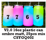RTS USA_🔥16oz Matte colors Acrylic Plastic cans same size as glass cans_USPNY