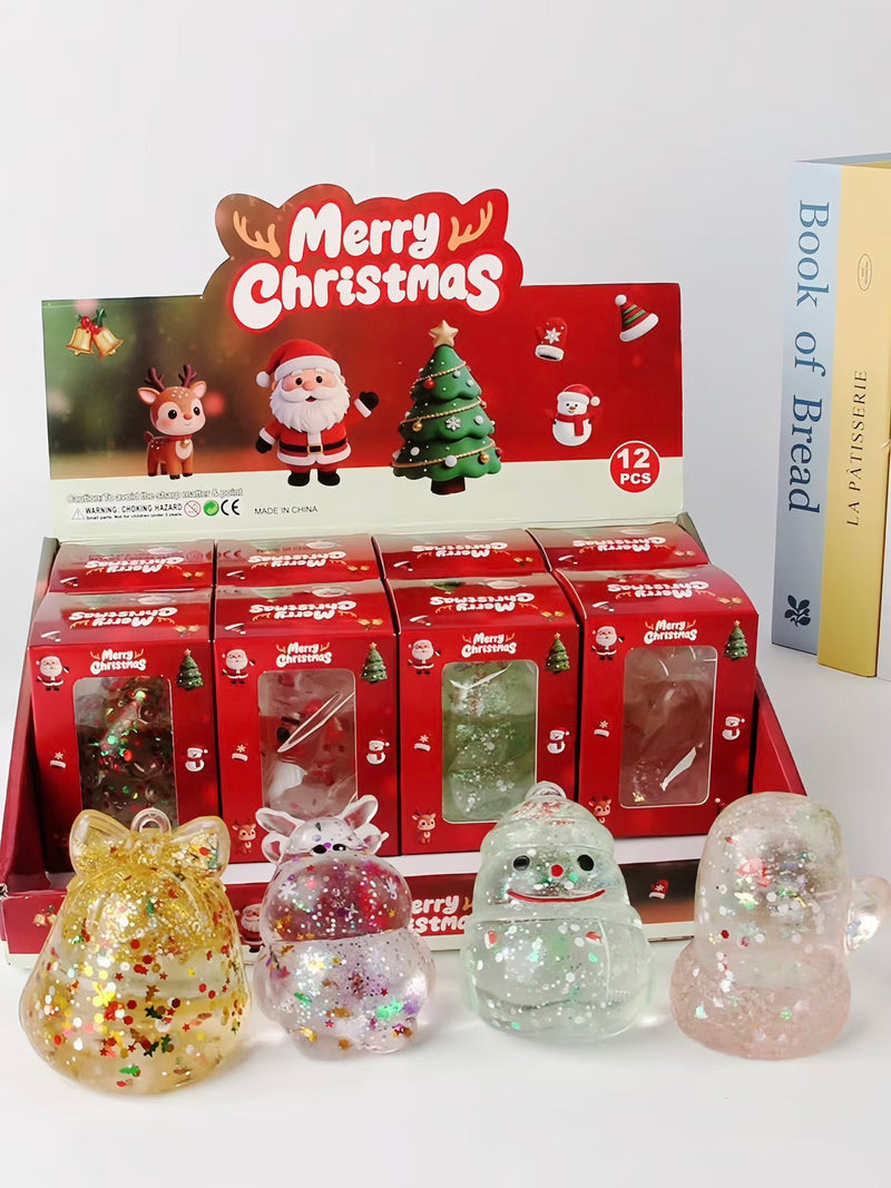 🎄🎅❄️72pcs Christmas Glitter Maltose Squishy Toys Sets Slow Rising Squishy Mystery Box_CNPNY